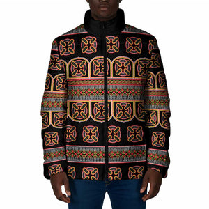 Bamenda Toghu Padded Jacket Cameroon Traditional Pattern