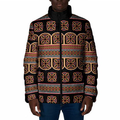 Bamenda Toghu Padded Jacket Cameroon Traditional Pattern