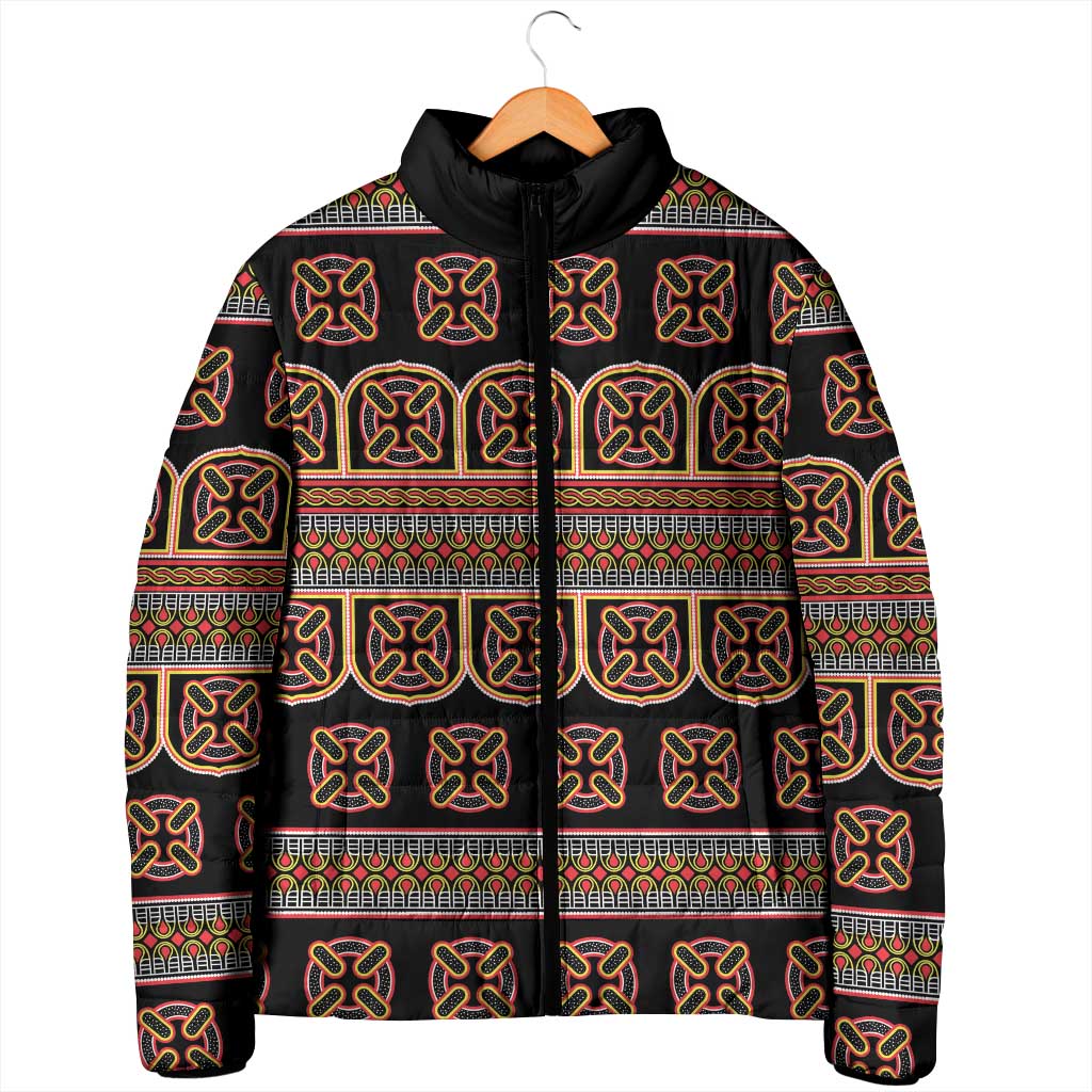 Bamenda Toghu Padded Jacket Cameroon Traditional Pattern