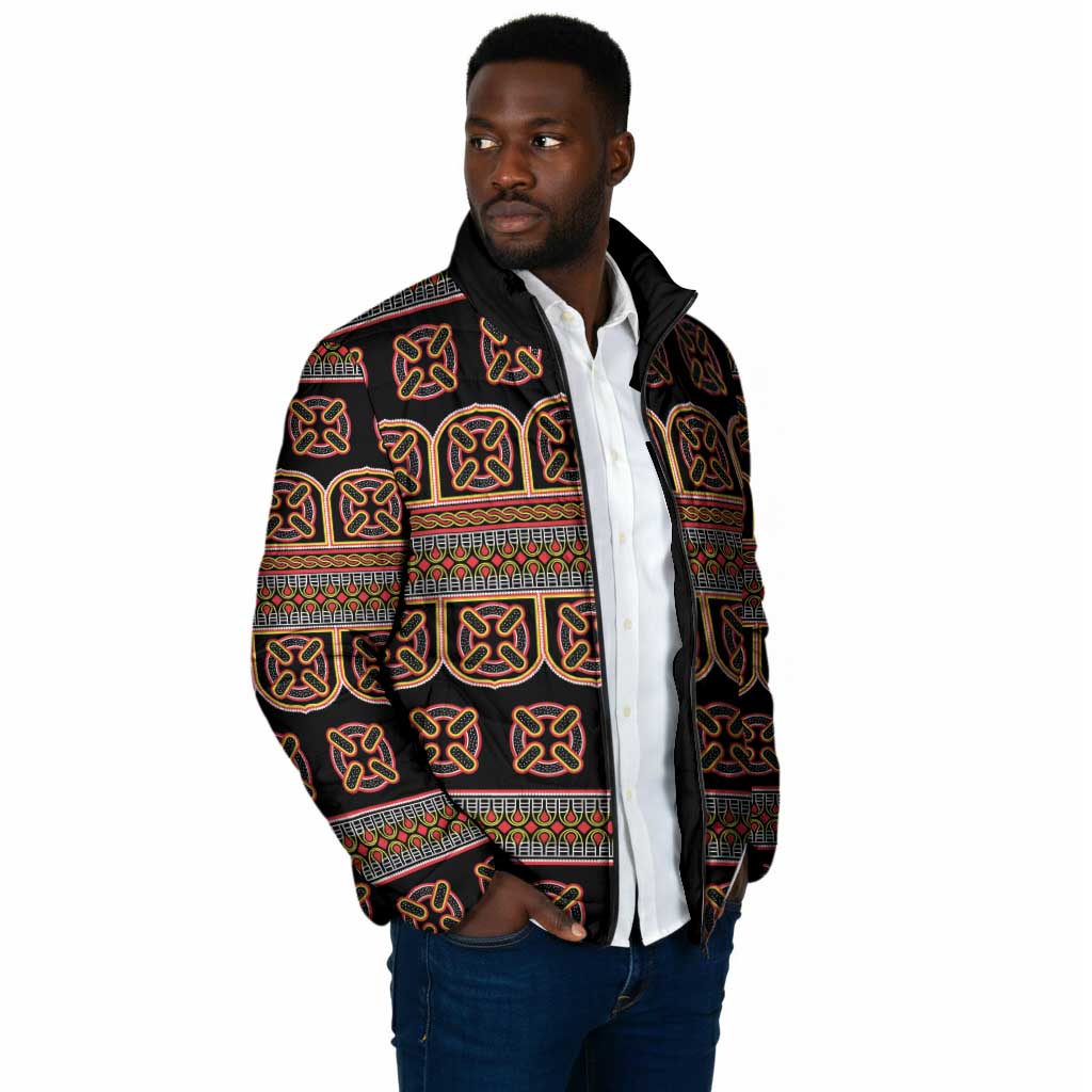 Bamenda Toghu Padded Jacket Cameroon Traditional Pattern