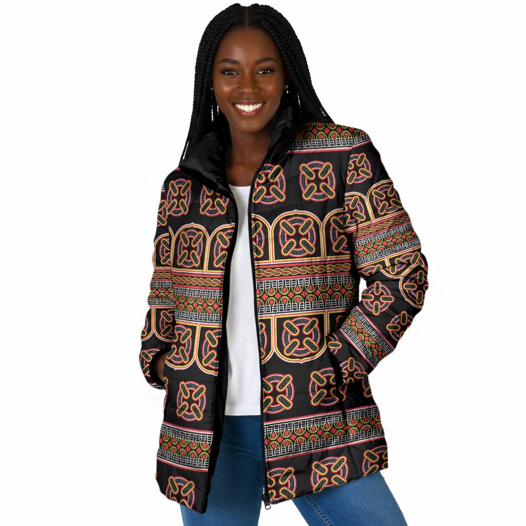 Bamenda Toghu Padded Jacket Cameroon Traditional Pattern