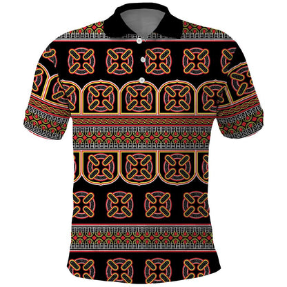 Bamenda Toghu Polo Shirt Cameroon Traditional Pattern