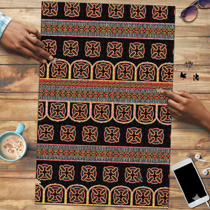 Bamenda Toghu Puzzle Cameroon Traditional Pattern