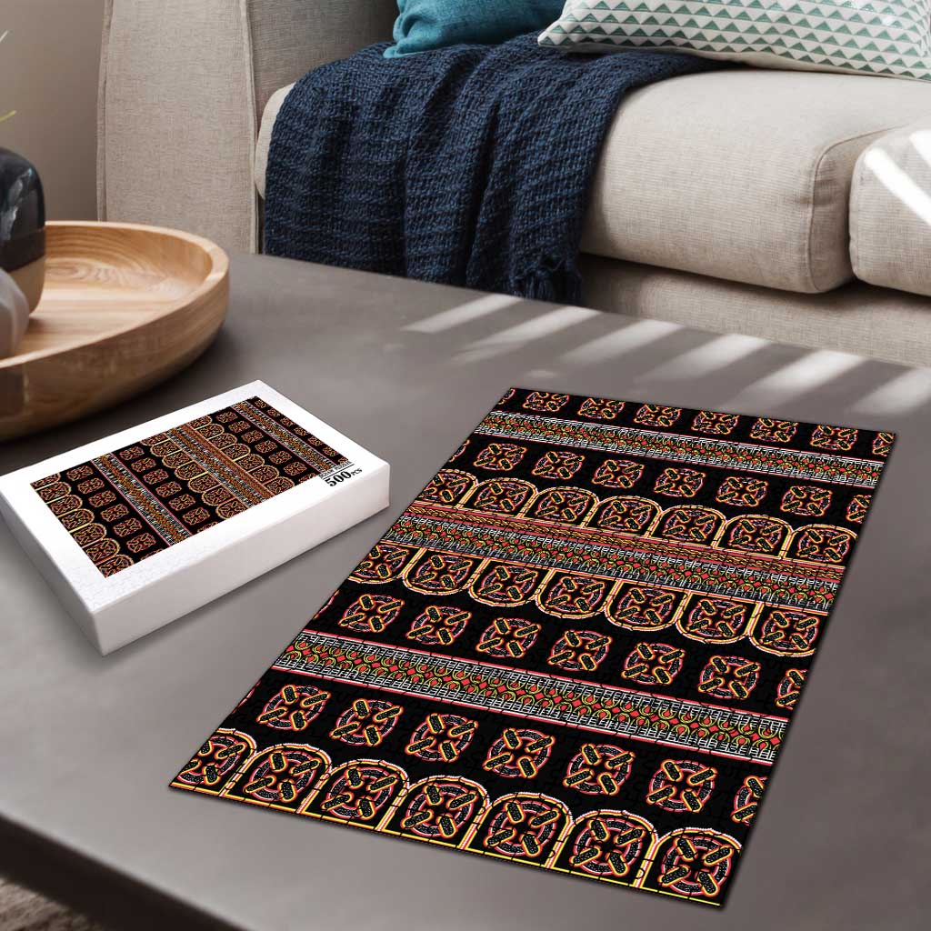 Bamenda Toghu Puzzle Cameroon Traditional Pattern