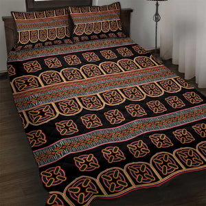 Bamenda Toghu Quilt Bed Set Cameroon Traditional Pattern
