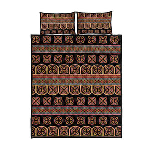 Bamenda Toghu Quilt Bed Set Cameroon Traditional Pattern
