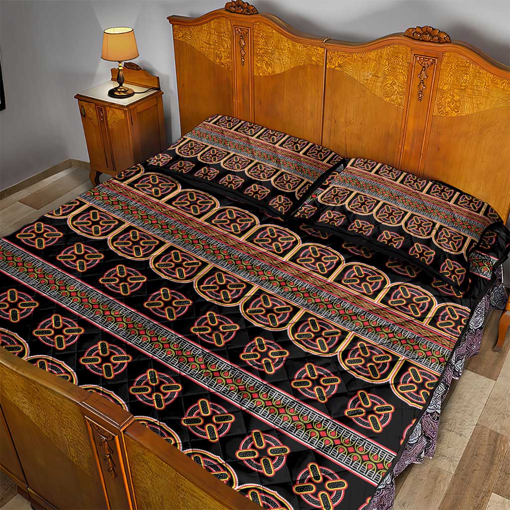 Bamenda Toghu Quilt Bed Set Cameroon Traditional Pattern