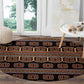 Bamenda Toghu Round Carpet Cameroon Traditional Pattern