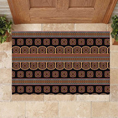 Bamenda Toghu Rubber Doormat Cameroon Traditional Pattern