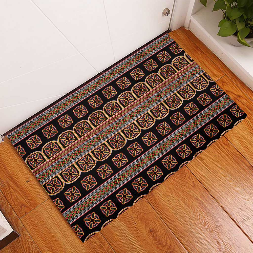Bamenda Toghu Rubber Doormat Cameroon Traditional Pattern