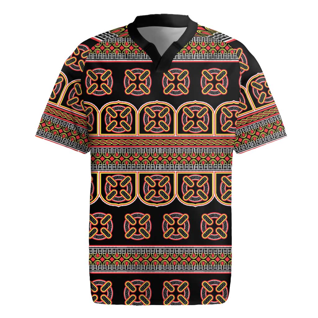 Bamenda Toghu Rugby Jersey Cameroon Traditional Pattern