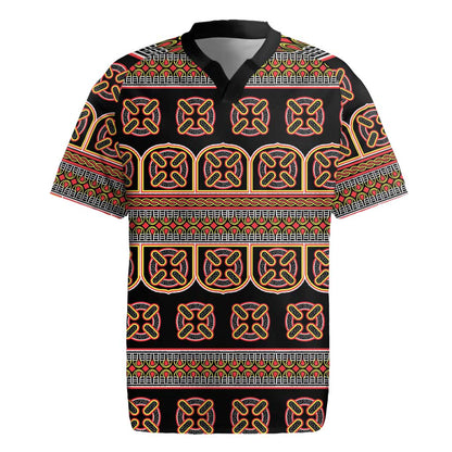 Bamenda Toghu Rugby Jersey Cameroon Traditional Pattern