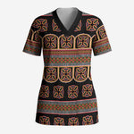 Bamenda Toghu Scrub Top Cameroon Traditional Pattern