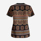 Bamenda Toghu Scrub Top Cameroon Traditional Pattern