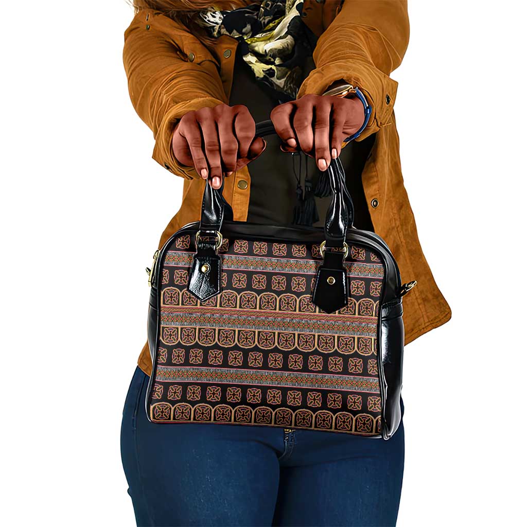 Bamenda Toghu Shoulder Handbag Cameroon Traditional Pattern