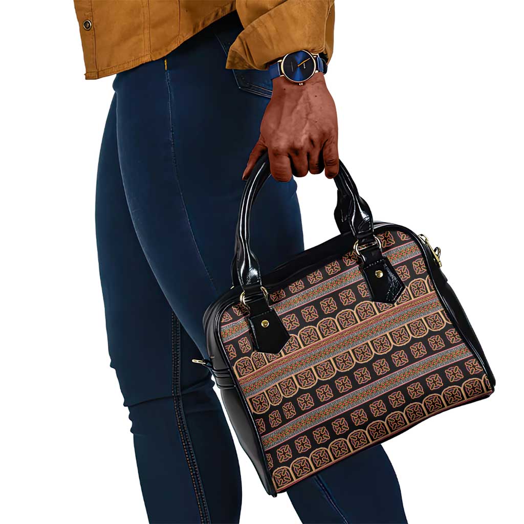 Bamenda Toghu Shoulder Handbag Cameroon Traditional Pattern