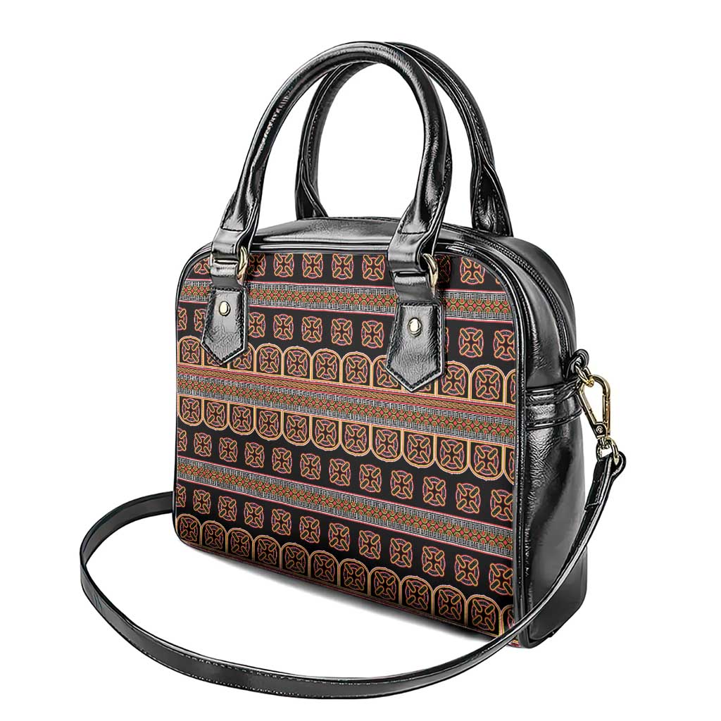 Bamenda Toghu Shoulder Handbag Cameroon Traditional Pattern