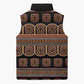 Bamenda Toghu Sleeveless Puffer Jacket Cameroon Traditional Pattern