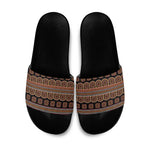 Bamenda Toghu Slide Sandals Cameroon Traditional Pattern