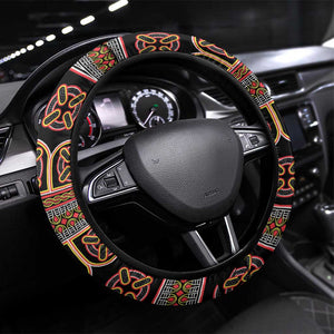 Bamenda Toghu Steering Wheel Cover Cameroon Traditional Pattern