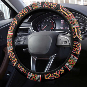 Bamenda Toghu Steering Wheel Cover Cameroon Traditional Pattern
