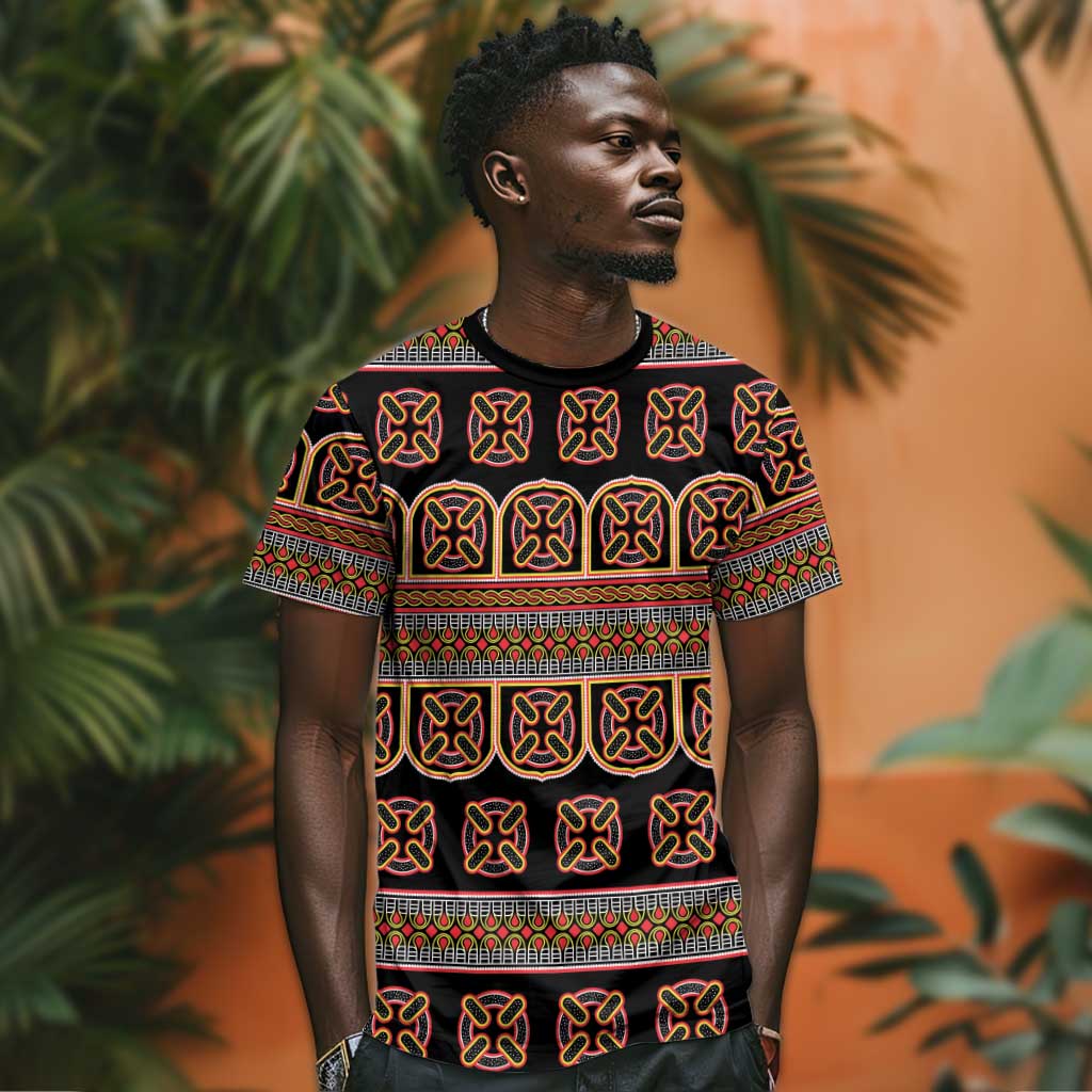 Bamenda Toghu T shirt Cameroon Traditional Pattern