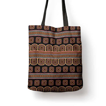 Bamenda Toghu Tote Bag Cameroon Traditional Pattern