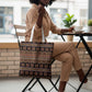 Bamenda Toghu Tote Bag Cameroon Traditional Pattern