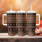 Bamenda Toghu Tumbler With Handle Cameroon Traditional Pattern