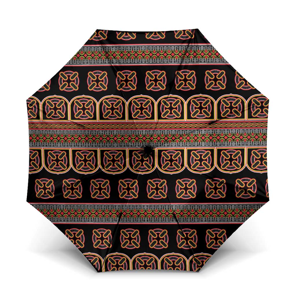Bamenda Toghu Umbrella Cameroon Traditional Pattern