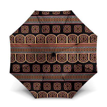 Bamenda Toghu Umbrella Cameroon Traditional Pattern