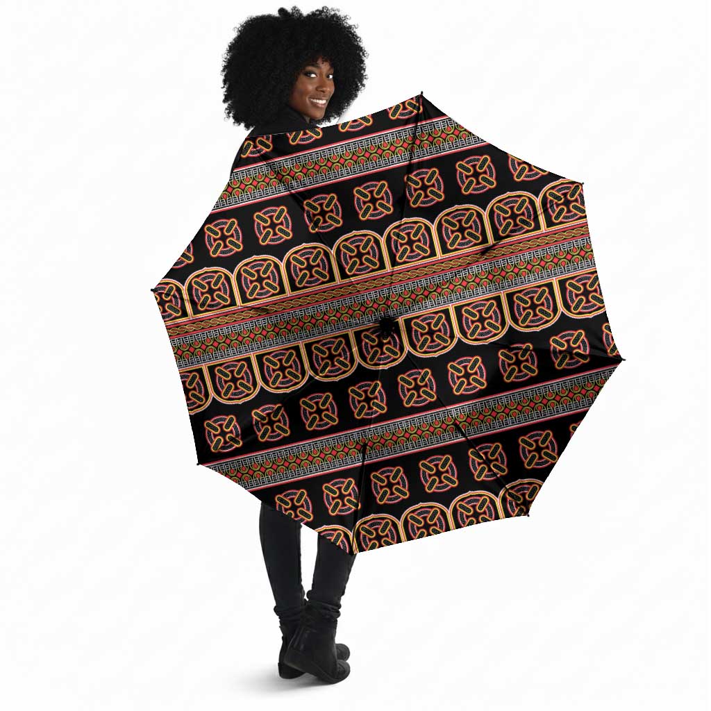 Bamenda Toghu Umbrella Cameroon Traditional Pattern