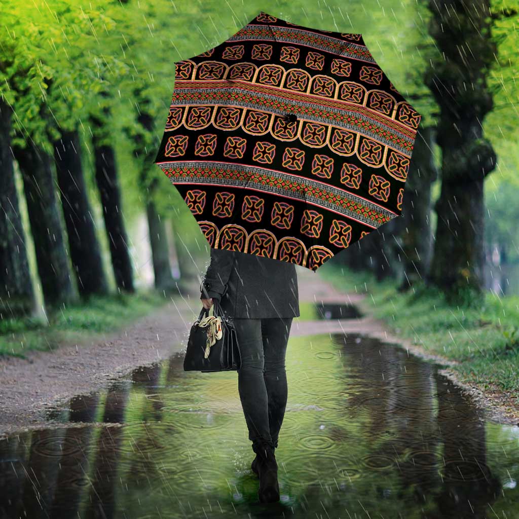 Bamenda Toghu Umbrella Cameroon Traditional Pattern