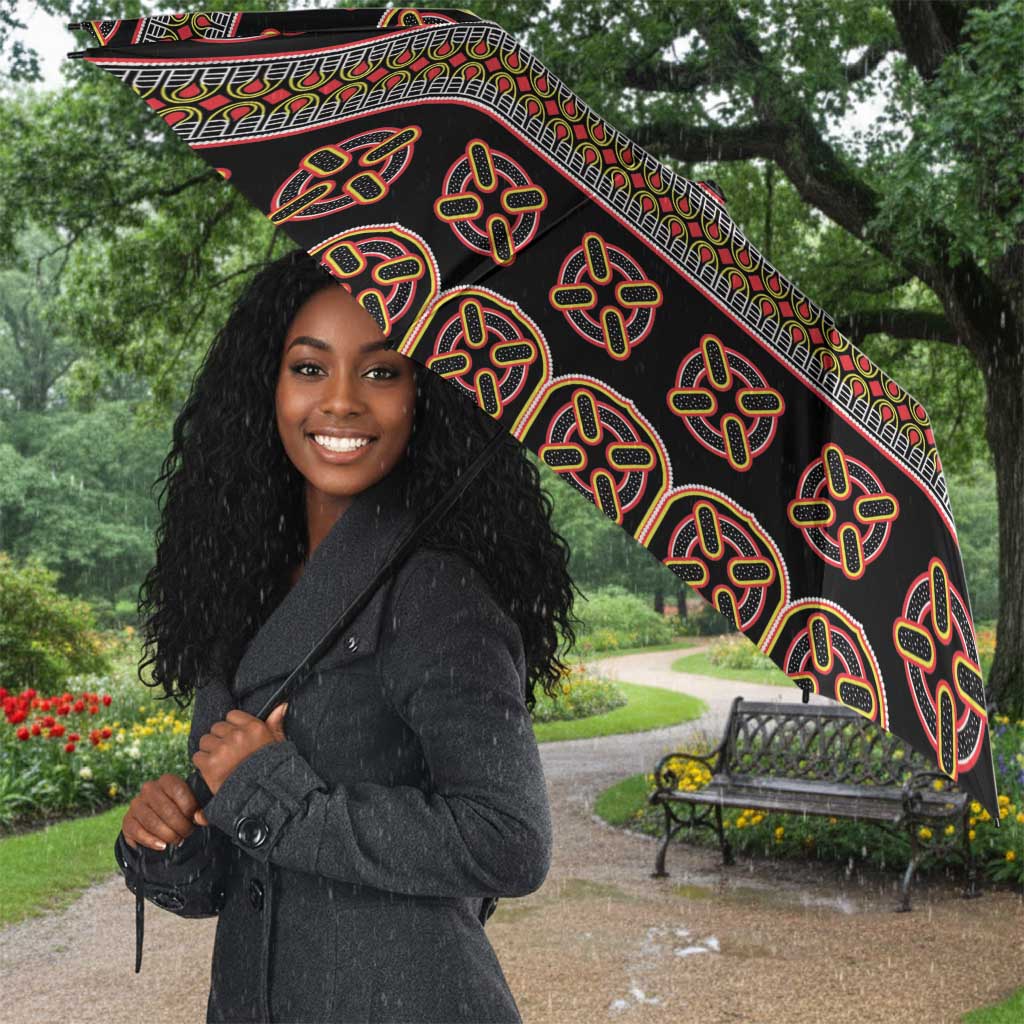 Bamenda Toghu Umbrella Cameroon Traditional Pattern