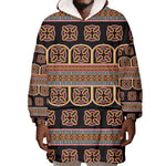 Bamenda Toghu Wearable Blanket Hoodie Cameroon Traditional Pattern