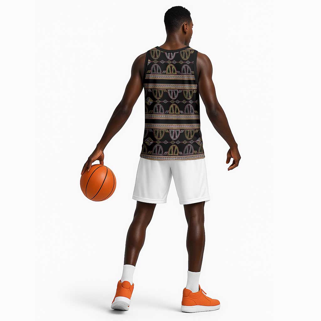 Cameroon Basketball Jersey Toghu Pattern Heritage