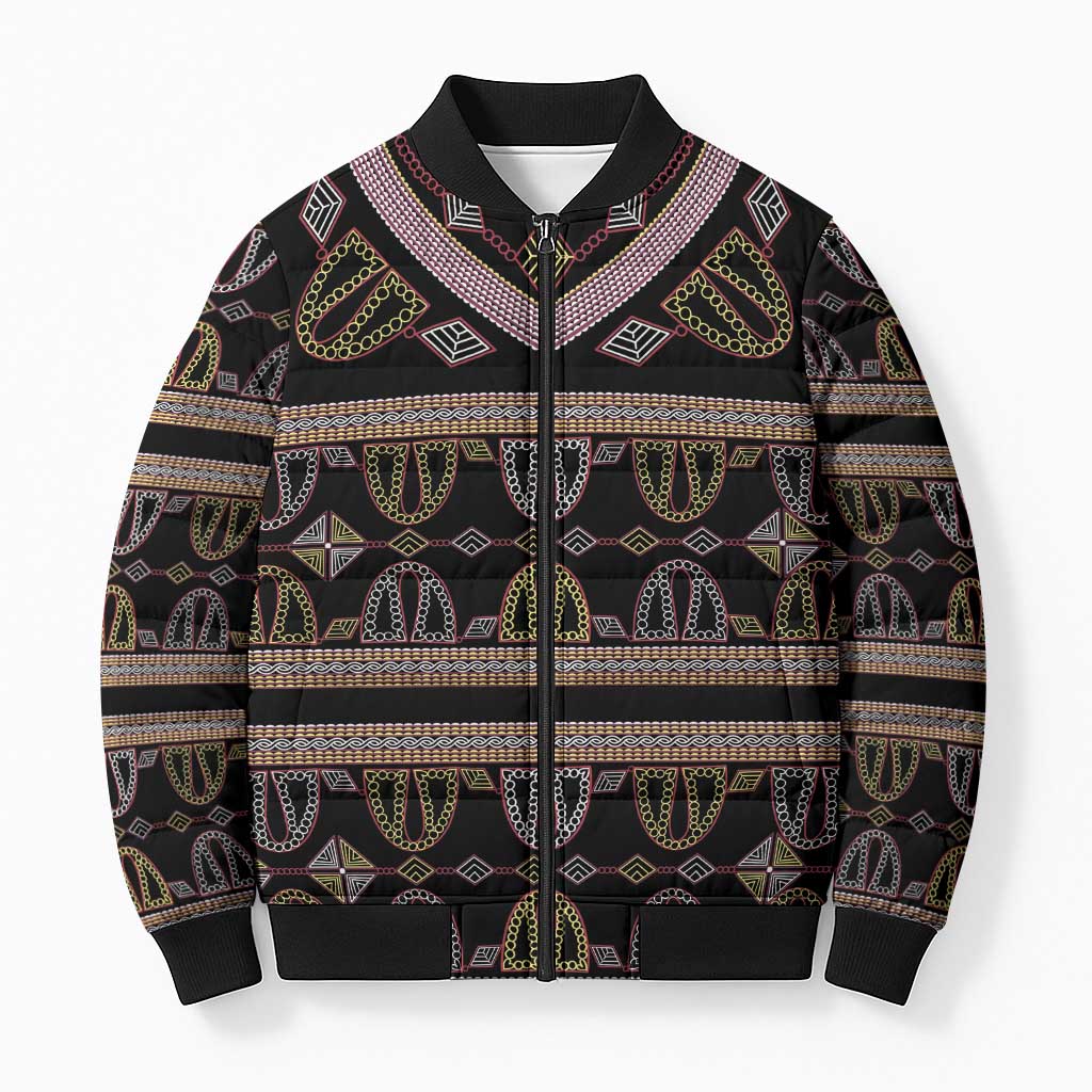 Cameroon Bomber Puffer Jacket Toghu Pattern Heritage