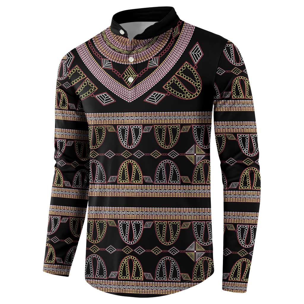 Cameroon Button Sweatshirt Toghu Pattern Heritage