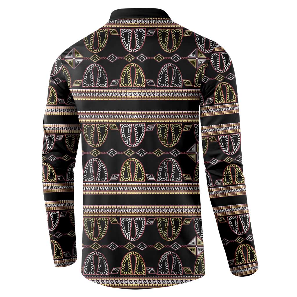 Cameroon Button Sweatshirt Toghu Pattern Heritage