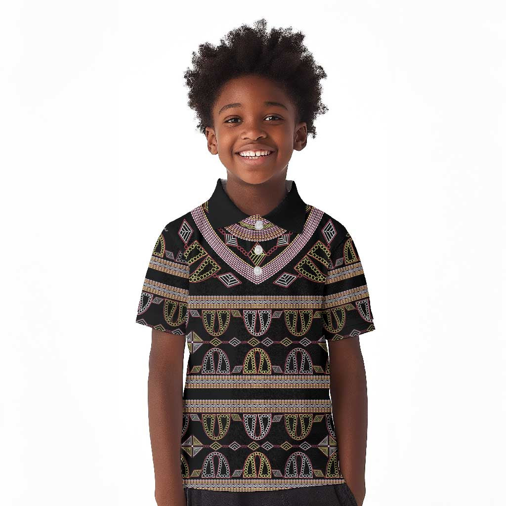 Cameroon Kid Polo Shirt Toghu Pattern Heritage