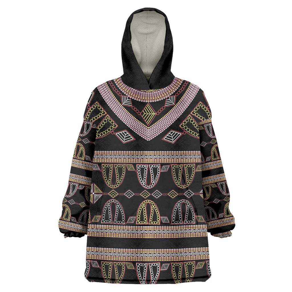 Cameroon Kid Wearable Blanket Hoodie Toghu Pattern Heritage