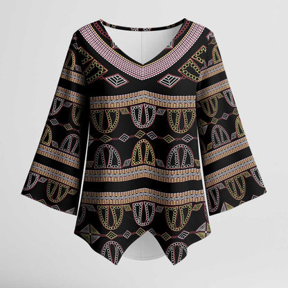 Cameroon Kimono Sleeve Blouse Toghu Pattern Heritage