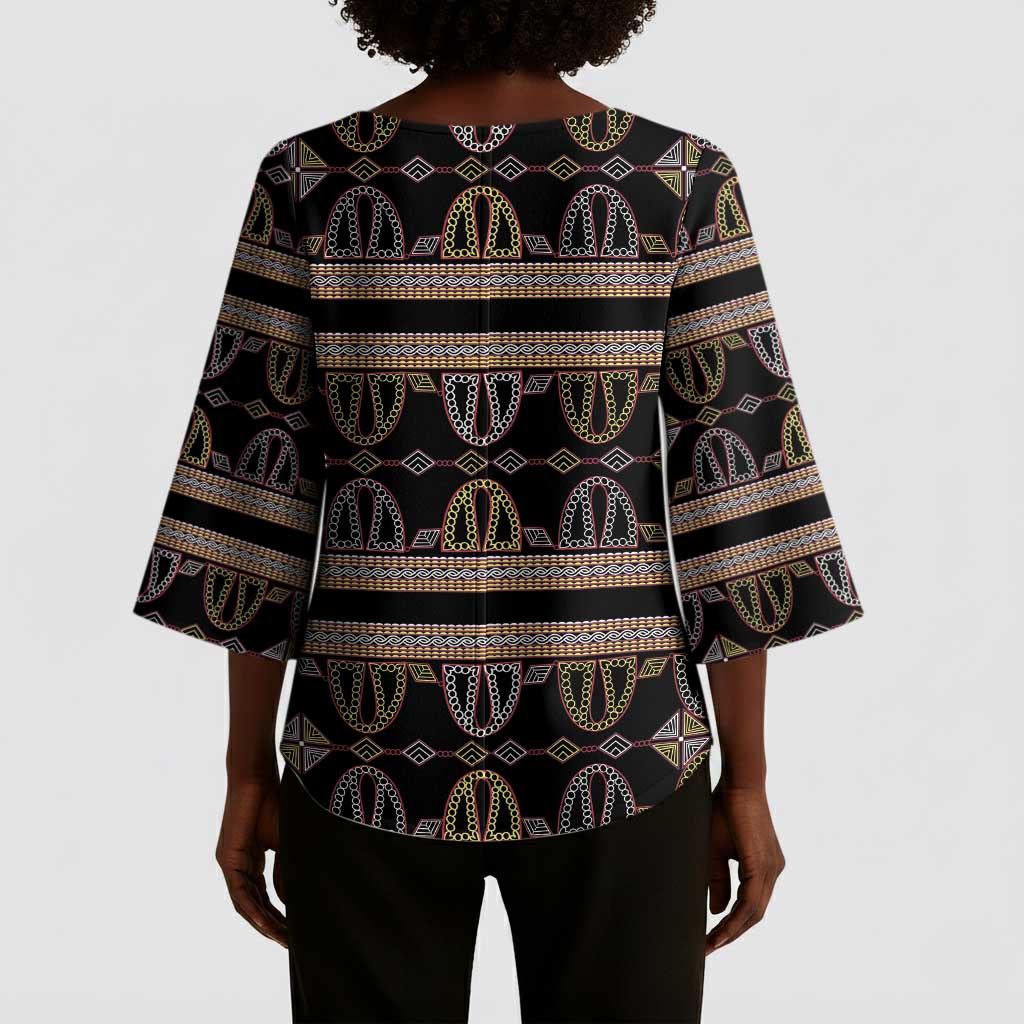 Cameroon Kimono Sleeve Blouse Toghu Pattern Heritage