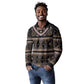 Cameroon Long Sleeve Polo Shirt Toghu Pattern Heritage
