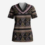 Cameroon Scrub Top Toghu Pattern Heritage