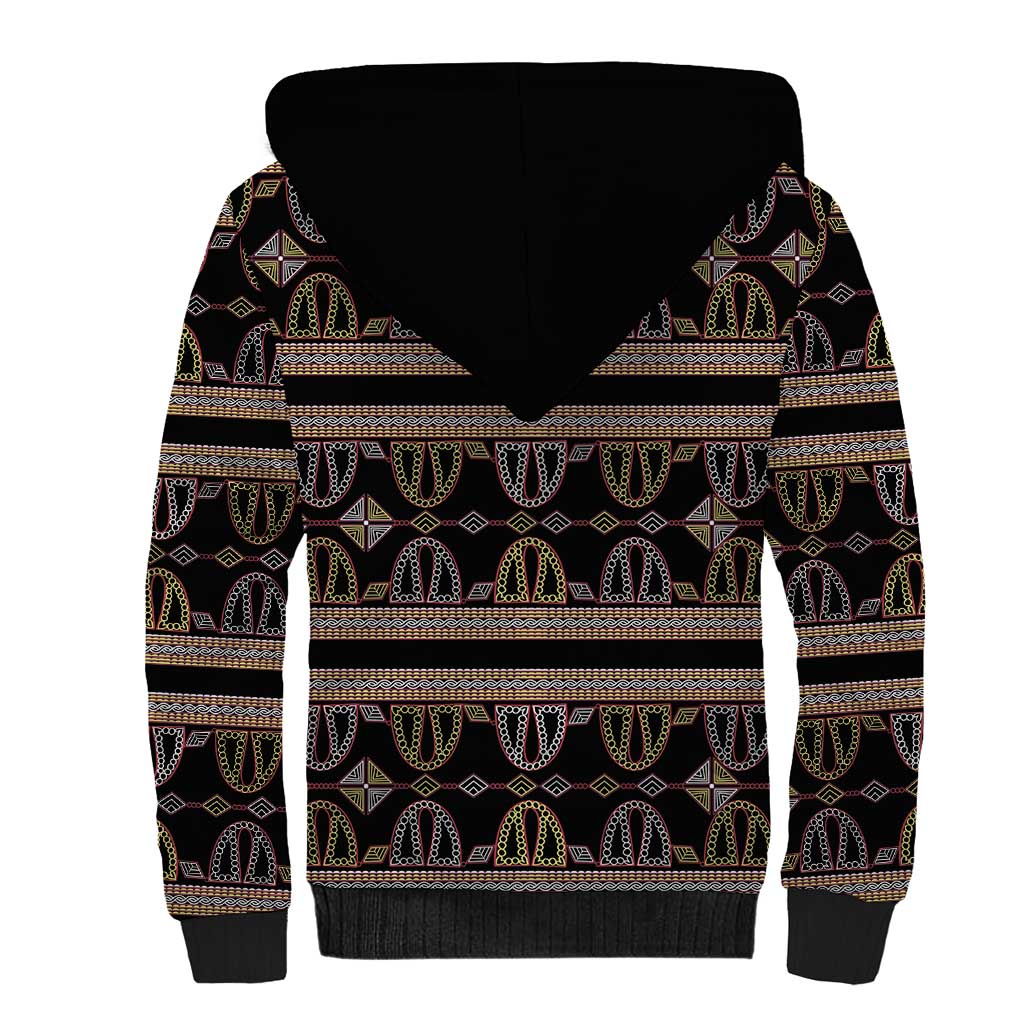 Cameroon Sherpa Hoodie Toghu Pattern Heritage