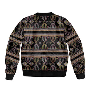 Cameroon Sleeve Zip Bomber Jacket Toghu Pattern Heritage