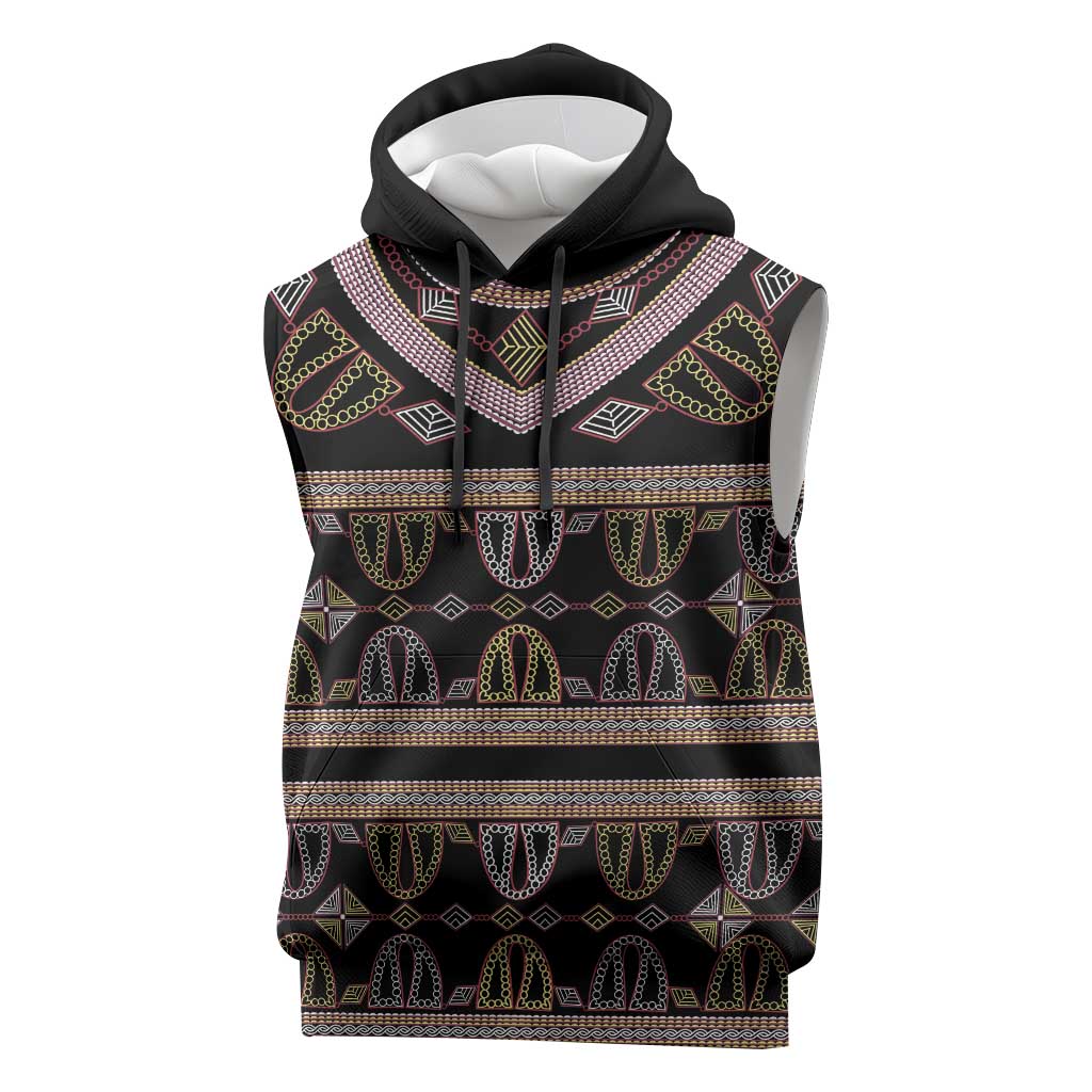 Cameroon Sleeveless Hoodie Toghu Pattern Heritage