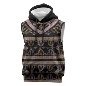 Cameroon Sleeveless Hoodie Toghu Pattern Heritage