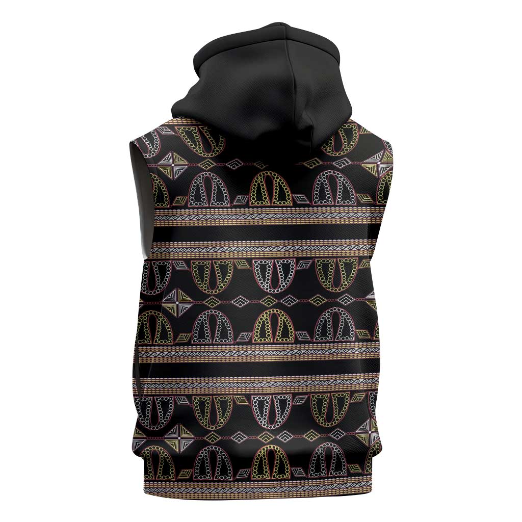 Cameroon Sleeveless Hoodie Toghu Pattern Heritage